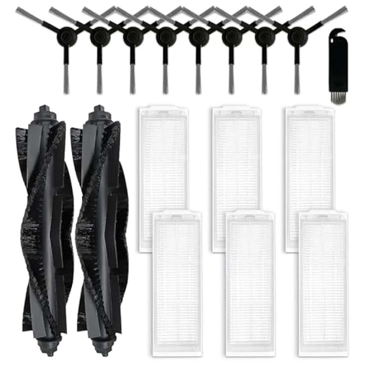 

Replacement Parts for WYZE Robot Vacuum Cleaner WVCR200S Accessories,Main Brushes Hepa Filters Side Brushes Attachment