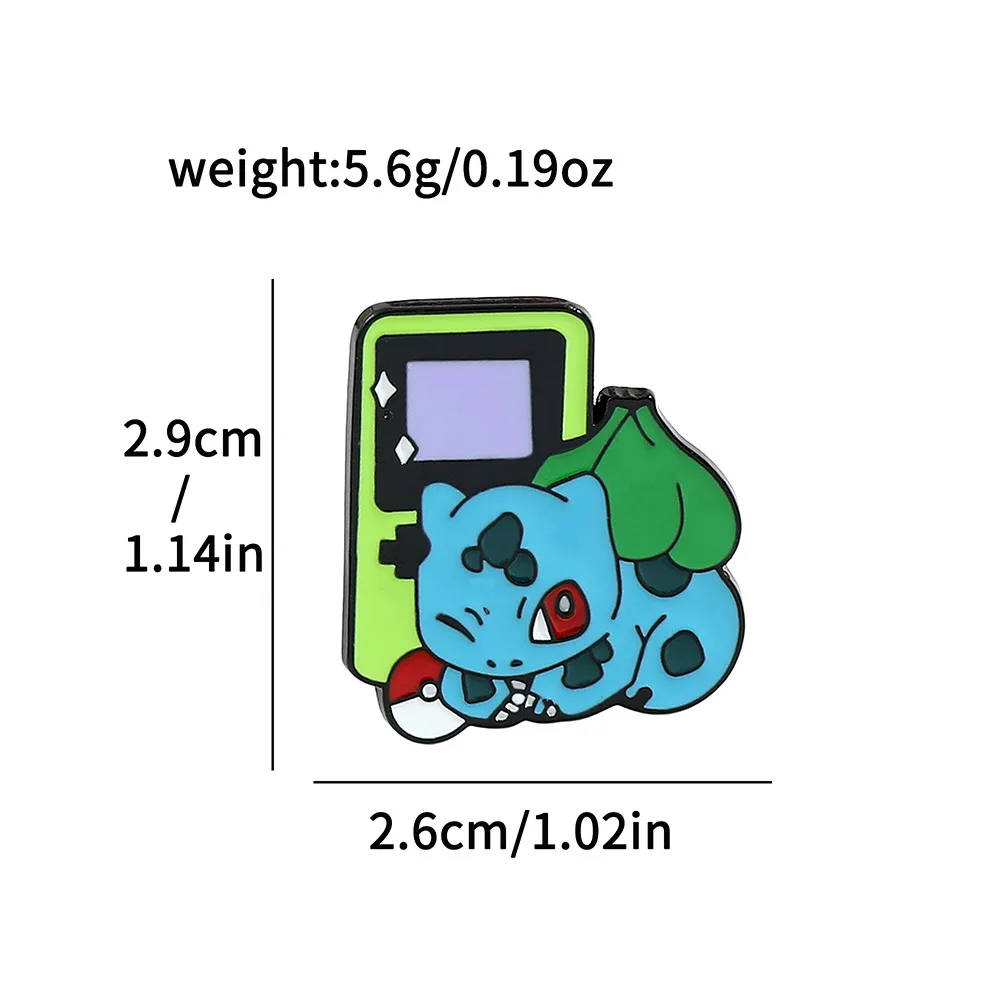 Cute Cartoon Creative Personality Game Console Design Brooch Pok É Mon Metal Badge Accessory Y2k Fashion Toys Anime