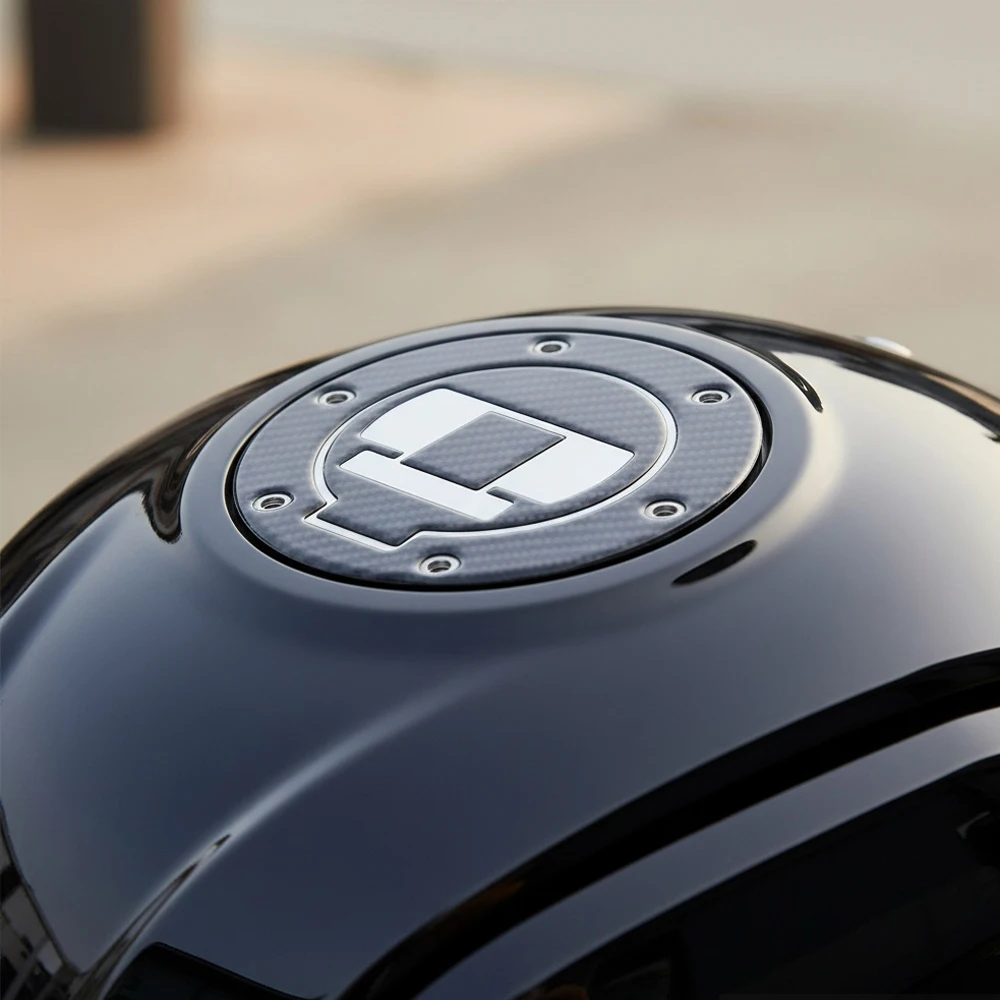 Transparent Motorcycle Gas Fuel Cap Cover Protector Sticker for BMW Models 2012-2022 (6 Holes)