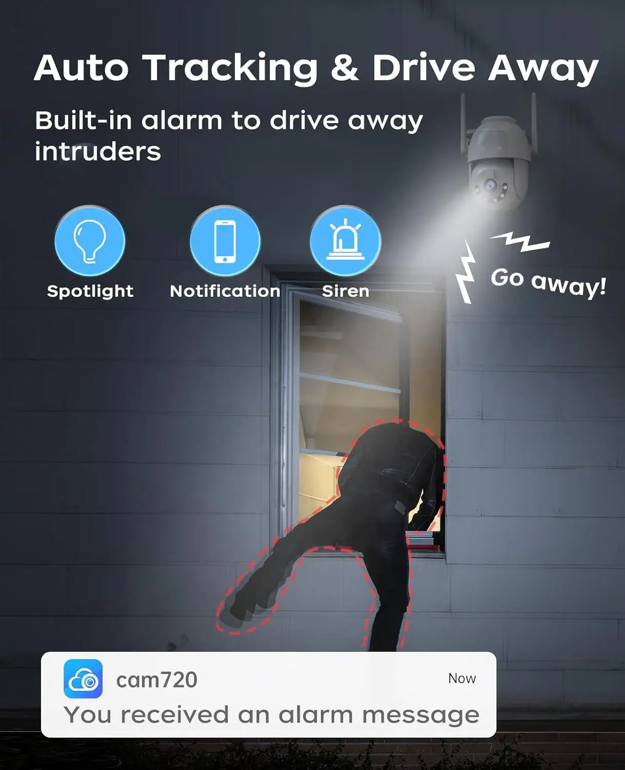 JOOAN 2K 3MP Wifi IP Camera Outdoor Wired Security Surveillance Camera 5X Digital Zoom Auto Tracking Night Color CCTV Camera image 3