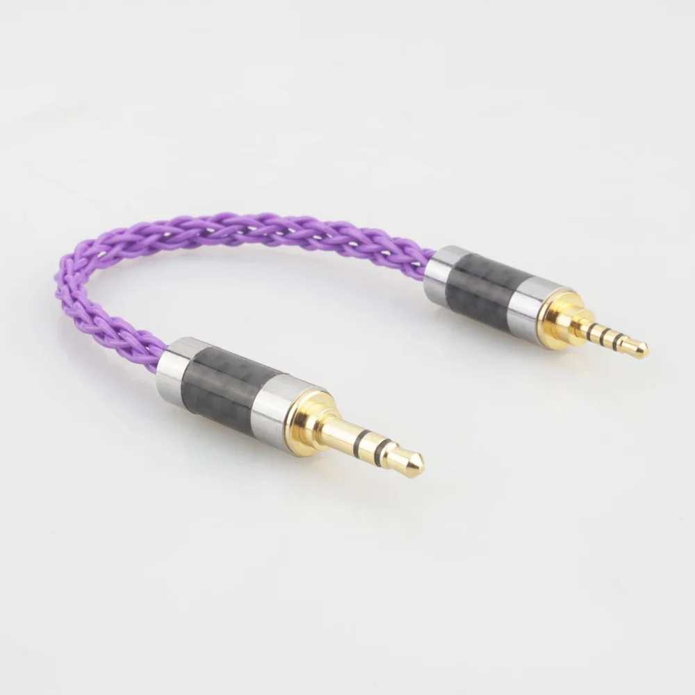 HIFI Carbon Fiber 2.5mm TRRS Balanced Male to 3.5mm Stereo Male Audio Adapter Cable 3.5mm to 2.5mm TRRS Balance Cable image 4