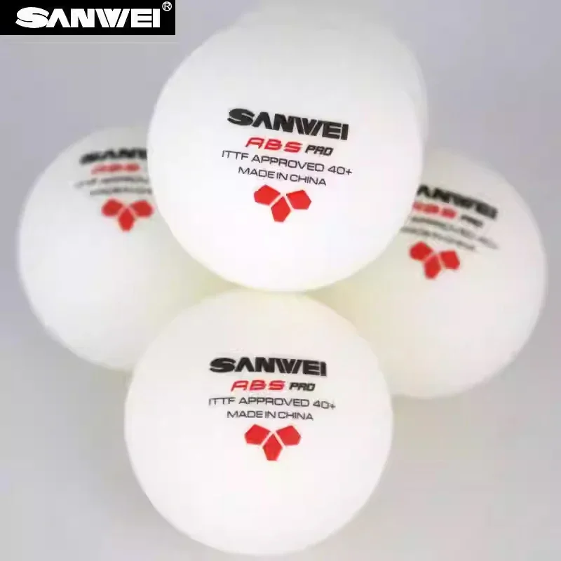 6pcs/box New Material SANWEI ABS PRO 3-Star 40+ Table Tennis Balls ITTF Approved Seamed Ping Pong Balls for Competition Training
