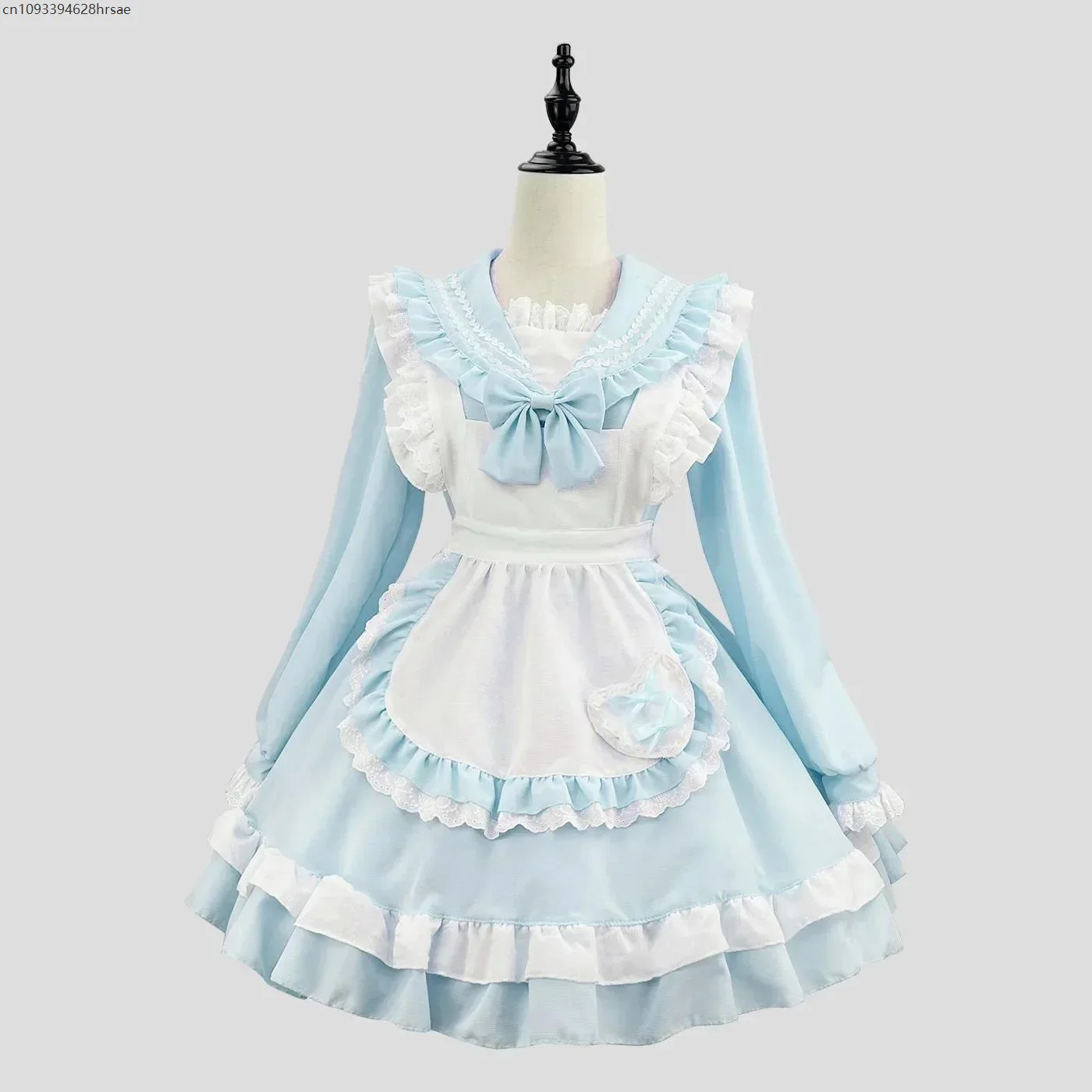 

Cute Academy Sailor Lolita Long Sleeve Maid Dress Costumes Cosplay School Maid Dress for Waitress Maid Party Costumes S -5XL