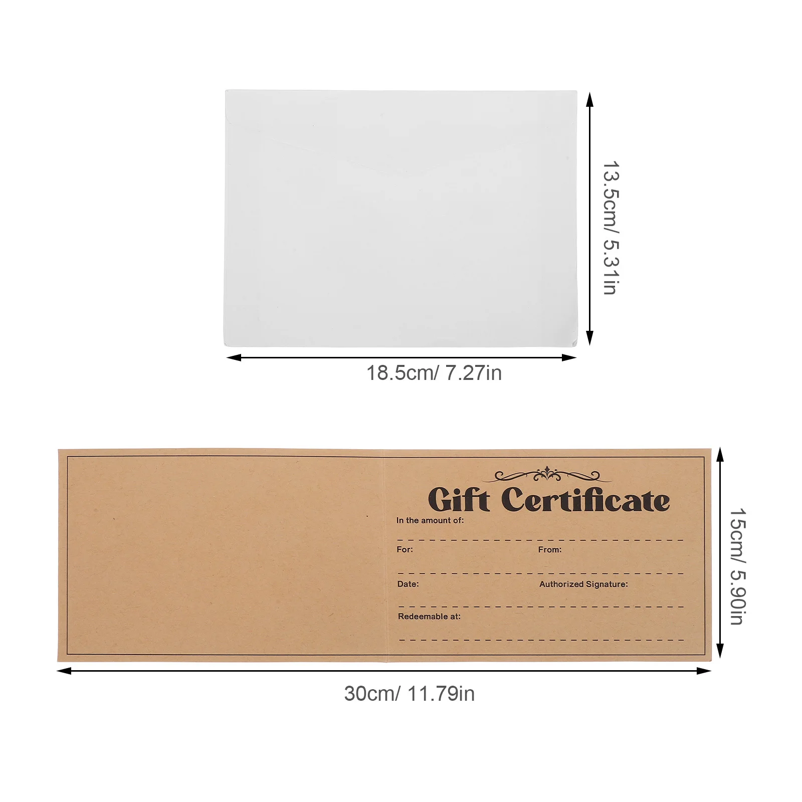 

25 комплектов пустых подарочных сертификатов, крафт-сертификаты, карты с конвертами для салонов, спа-ресторан, бизнеса, дня рождения, свадьбы