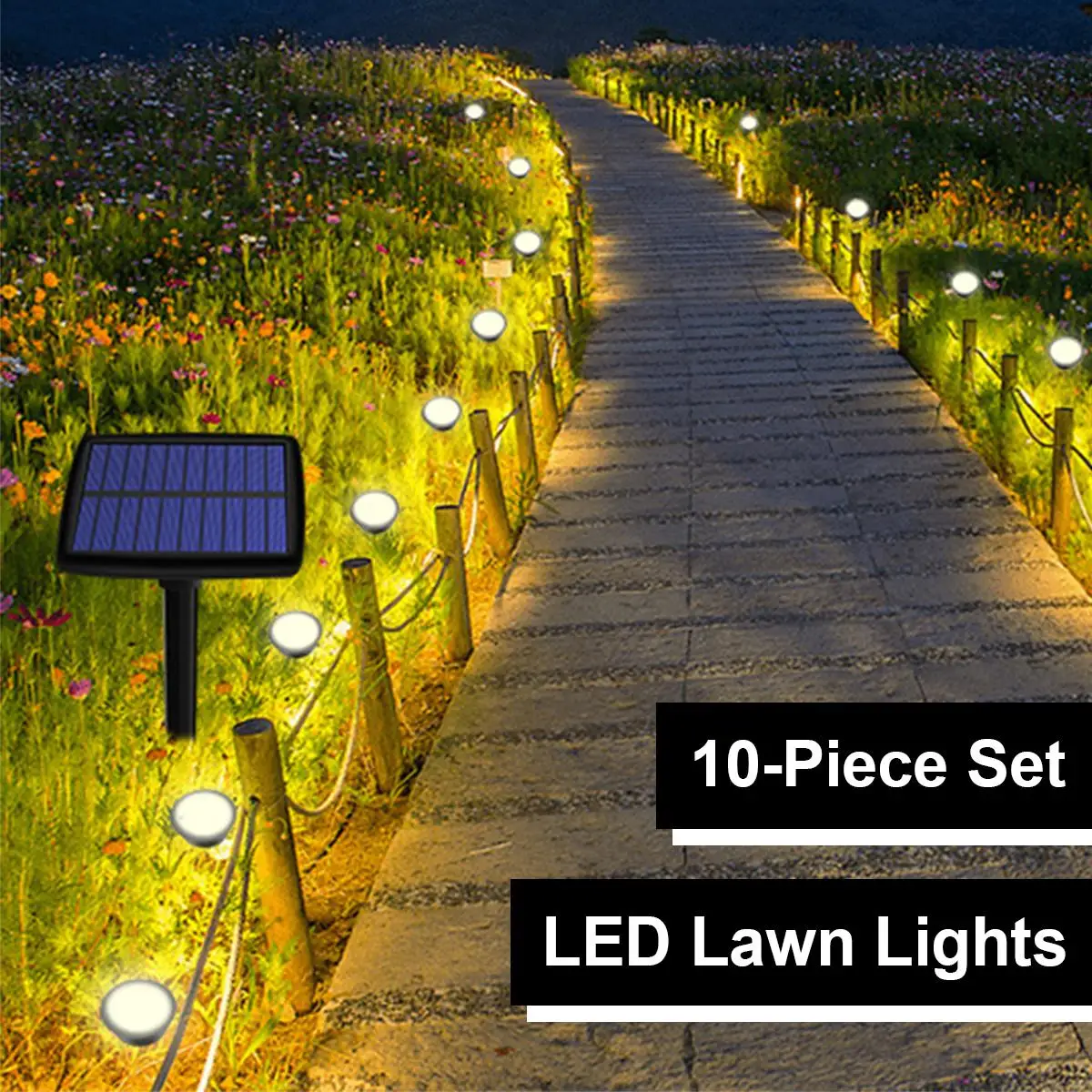 

Pop Solar In-Ground Lights 10In1 Lamp Led Garden Outdoor Yard Pathway Patio Landscape Lawn Panel Decoration Powered Lamps Waterp