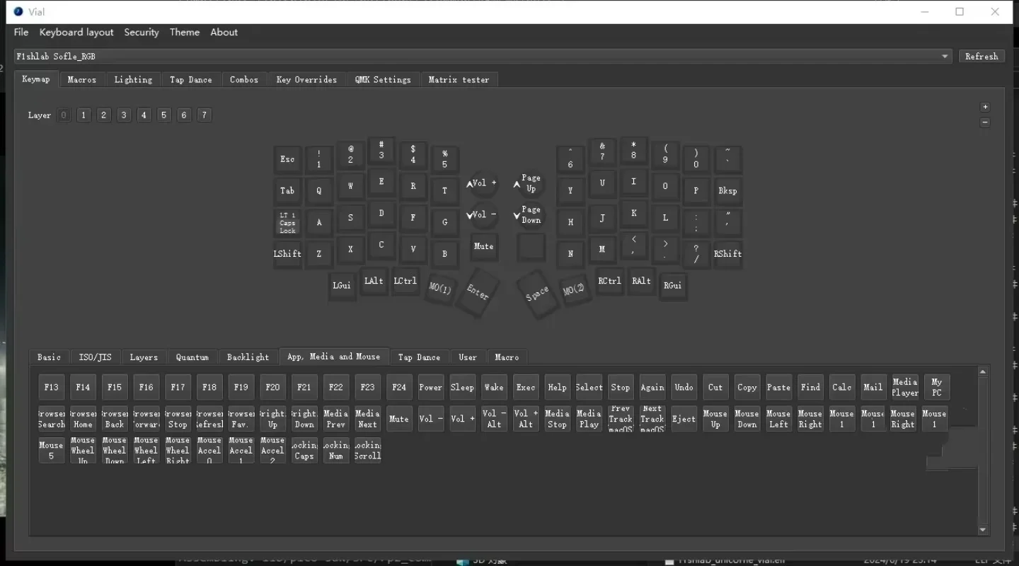 Sofle Rgb Split Keyboard Kit Customized Single Mode 3D Ergonomics Support Vail/QMK Wried Gaming Keyboard with Magnetic Hand Rest