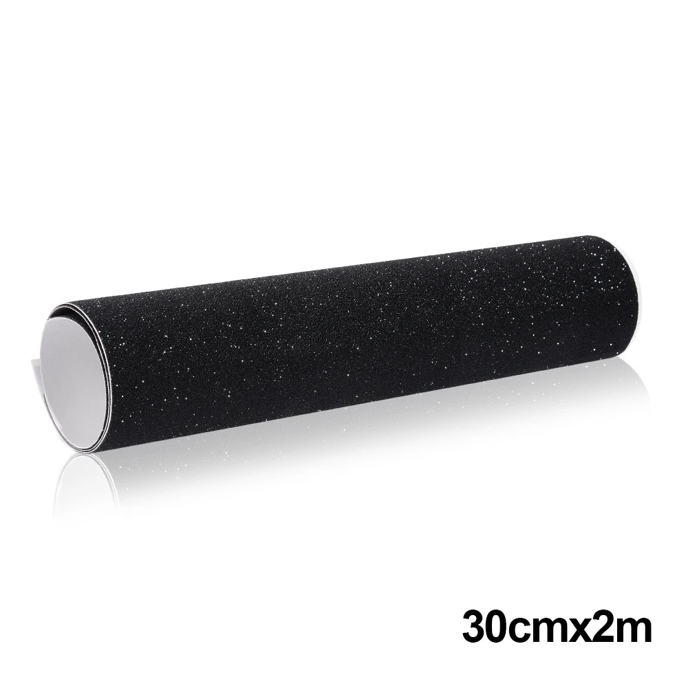 30cm X 2m Super Diamond Black Vinyl Wrap Ultra Matte Glitter Sticker Motorcycle Car Styling Interior Exterior Decals Sheets