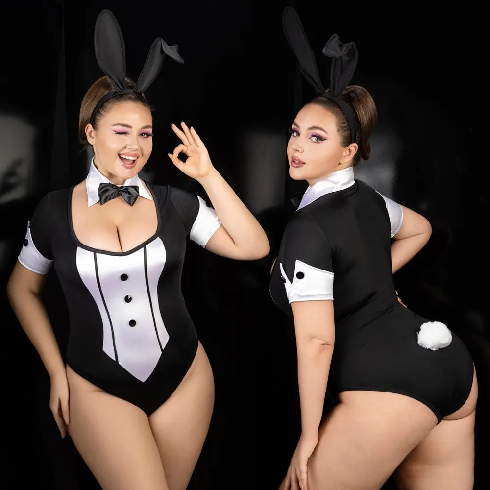 

2025 Plus Size Sexy Cosplay Bunny Girl Outfit for Womens Costumes Lingerie Set Party Role Play Large XXL Uniform