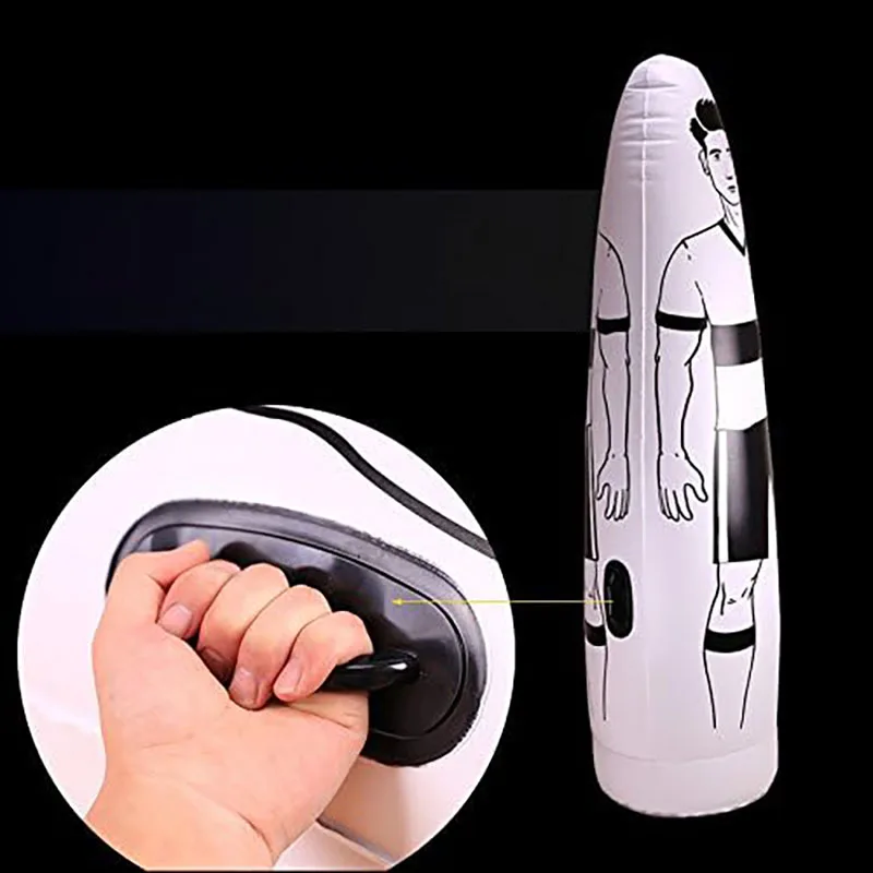 175 سنتيمتر نفخ كرة القدم التدريب المعرضة المحمولة كرة القدم ممارسة مع حارس المرمى درع بهلوان لتدريبات الدفاع