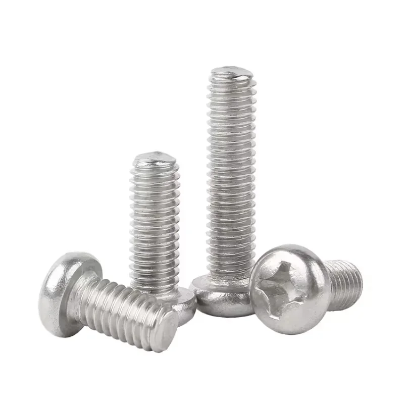 316 스테인레스 스틸 크로스 라운드 헤드 나사, 팬 헤드 나사, M2, M2.5, M3, M4, M5, M6, M8