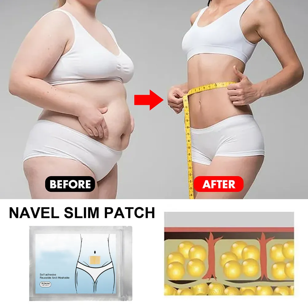 20Pcs Navel Slimming Patch for Women Sticker Abdomen Fat Burning Slimming Patch Portable Safe Effective