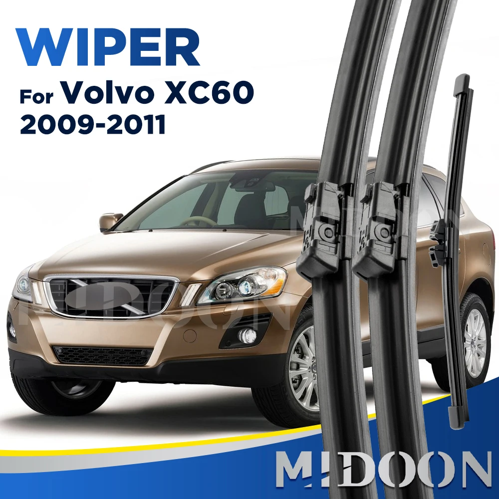 

Стеклоочиститель MIDOON для Volvo XC60 2009-2011 2010, передние и задние щетки стеклоочистителя, щетки для ветрового стекла 26 "+ 20" + 15"