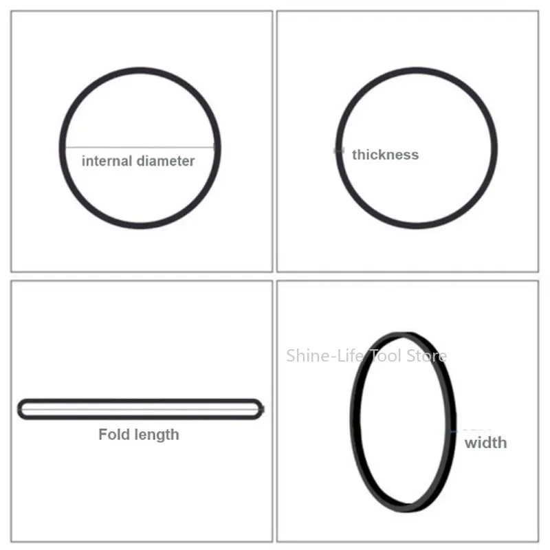 Dia 19/25/40mm Black Rubber Band Durable High Elasticity Rubber Band High Temperature Resistant for Office School Home