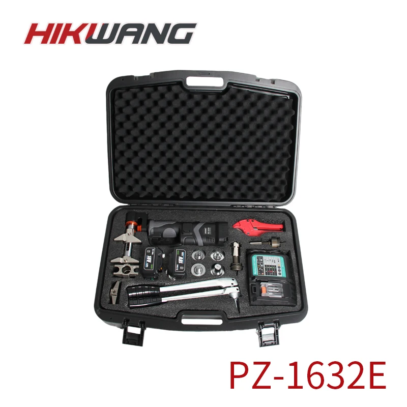 PZ-1632E Pijpuitbreidgereedschap op batterijen en schuifgereedschap voor PEX en meerlaagse pijp axiale persgereedschapsset