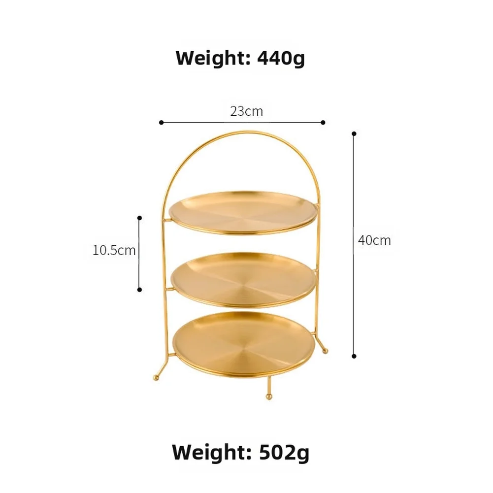

Multi Tier Stainless Steel Round Tray Rack for BBQ Hot Pot Serving Stand with Smooth Polished and Rust Resistance
