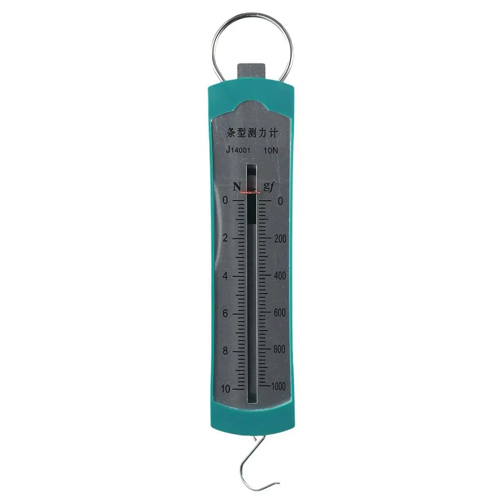 

Pull-Type Force Meter Spring Scale Green 10N Hanging Spring Dynamometer Bar Physics Mechanical Experiment Measuring Instrument