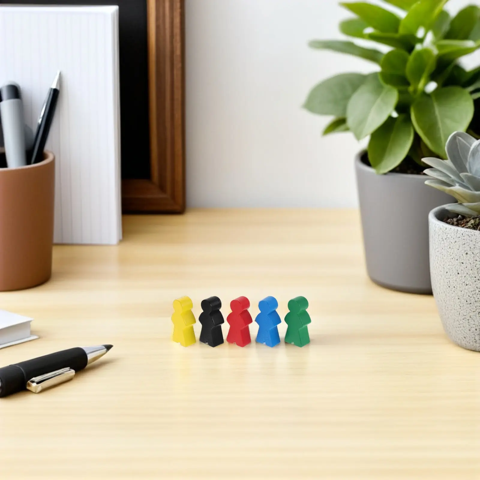 

100Pcs Mini Wooden Game Pieces Multi-Color Meeples for Strategy Board Games Family Fun and Kids Coordination Training