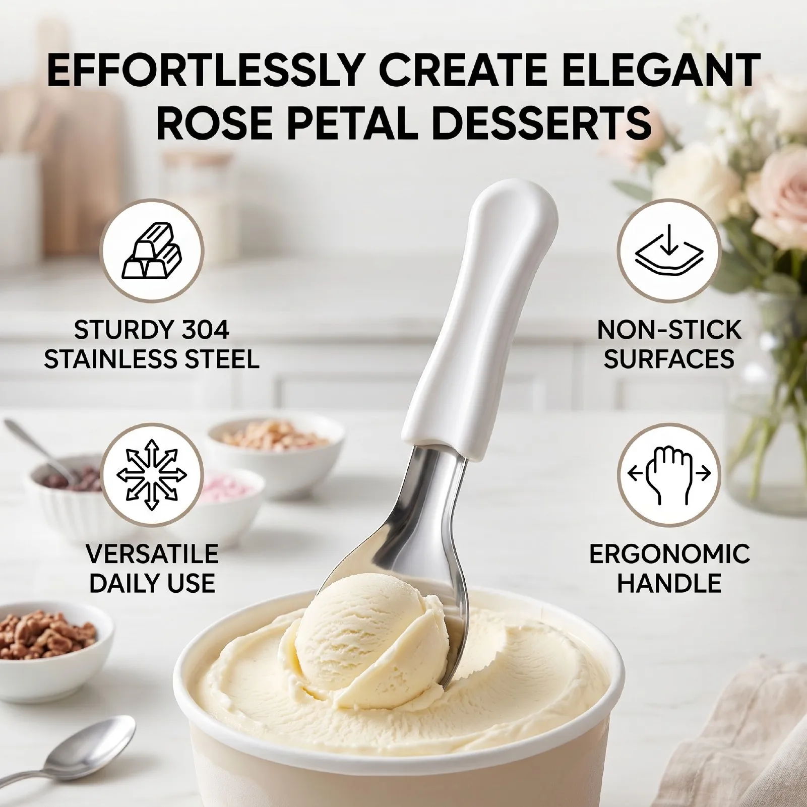 Ice Cream Digger Scoop Ice Cream Spade Ice Cream Spade Wide Head Multipurpose Non Stick Ice Cream Serving Spatula for Home Use
