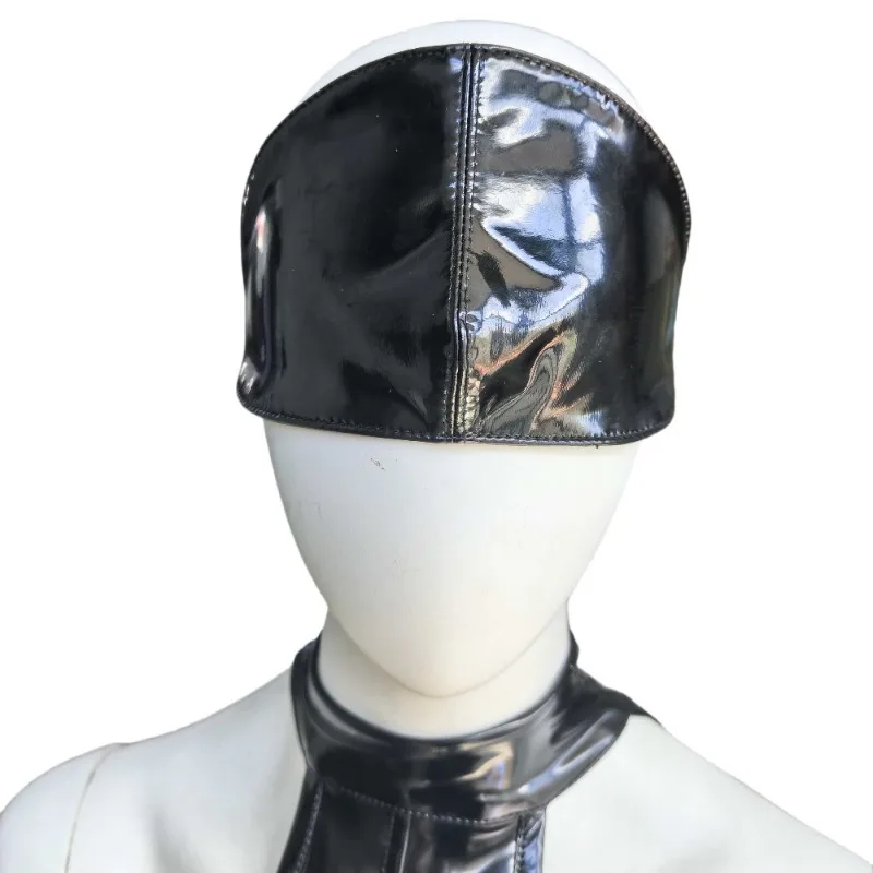 Maschera per Occhi in Pelle con Specchio Bifacciale, Design Liscio, Accessorio Moda per Outfit, Oggetto Decorativo Intimo per Feste e Cosplay