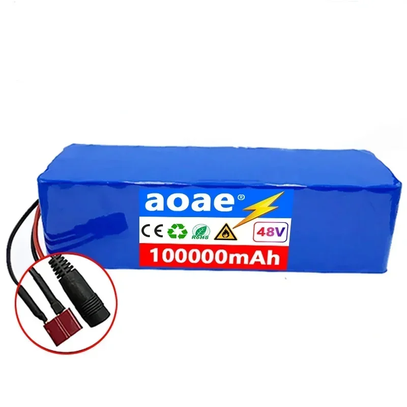 48V 100000mAh Lithium Ion Battery 1000w 48V battery Pack 13S3P Lithium Ion Battery Pack for 54.6V  with BMS+Charger