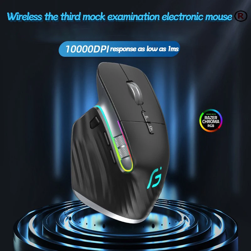 New Wireless Bluetooth Mouse 2.4GHz DPI Adjustable Optical Wrist-care luminescence Game esports Mice For Laptop Tablet Mac iPad