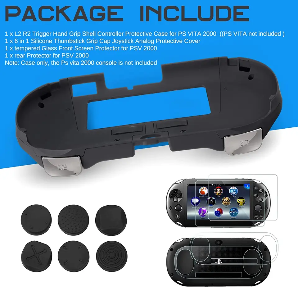 PS Vita 2000/PSV 2000/PS Vita Slim用エルゴノミックジョイパッド保護