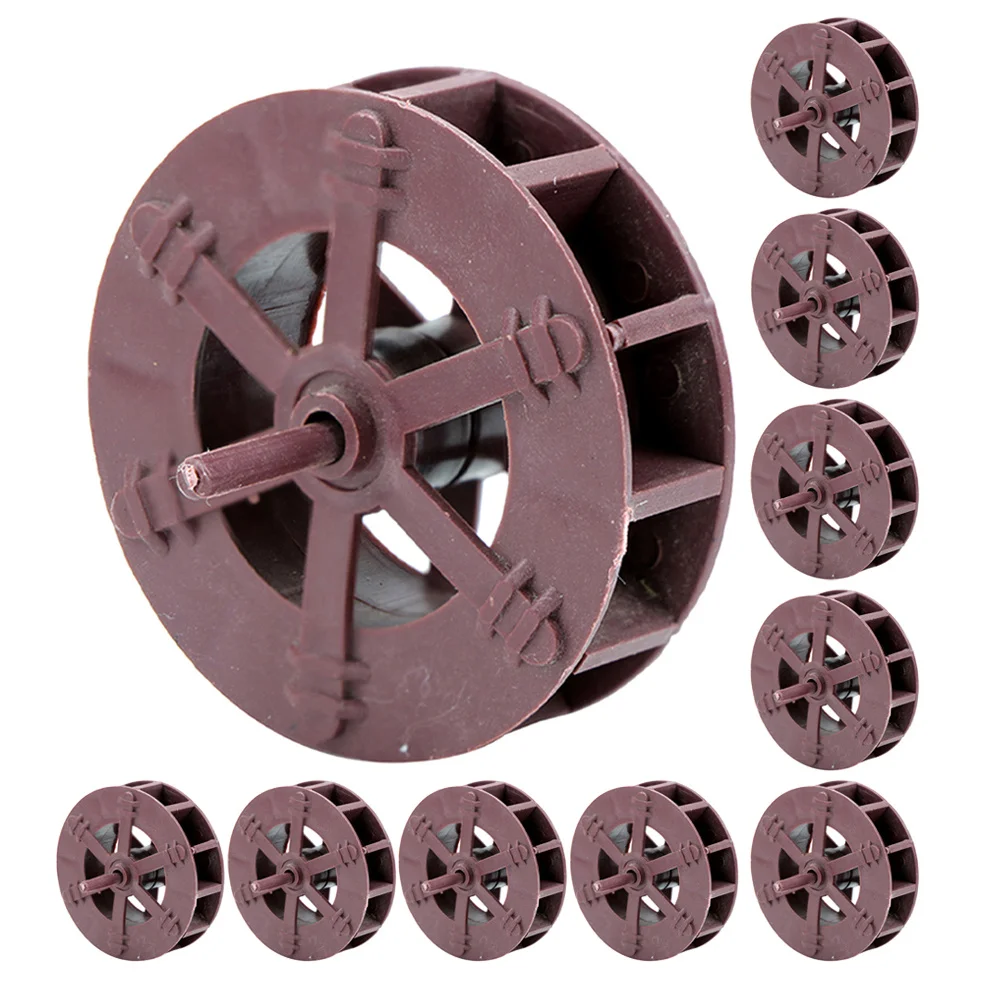 10Pcs Realistic Artificial Rockery Water Wheel Decoration Rotating Water Fountain for Garden Patio Pond Fish Tank Ornaments