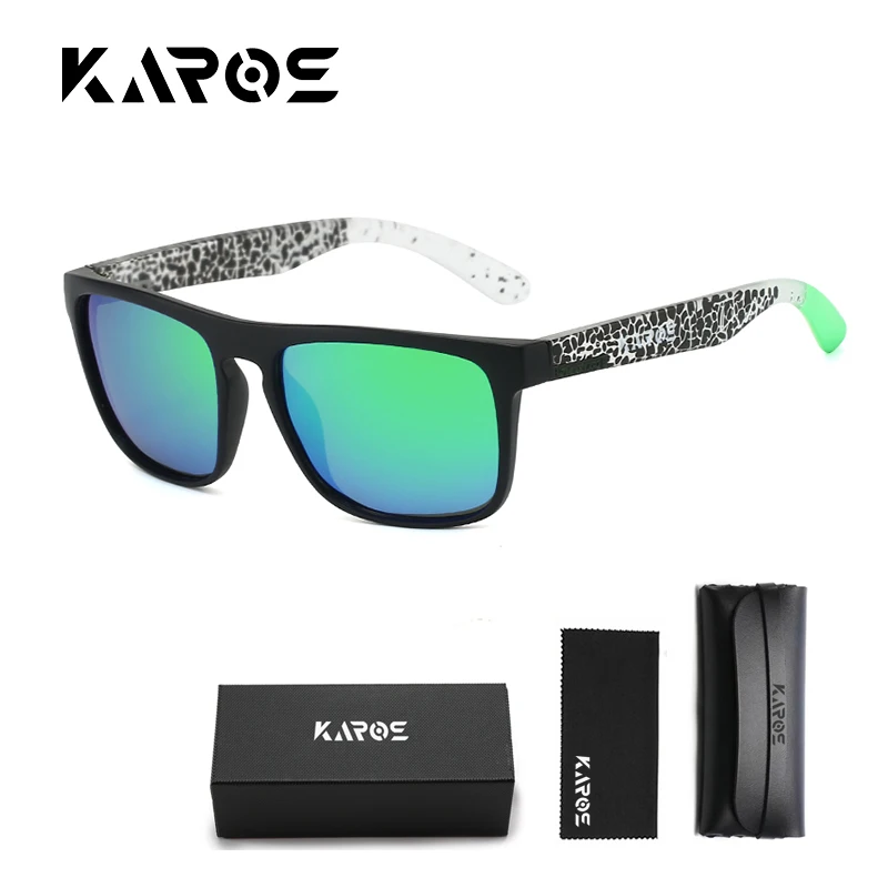 

KAROS Camouflage Frame Polarized Sunglasses Men Women Sport Outdoor Wraparound Goggles For Fishing Driving With Box