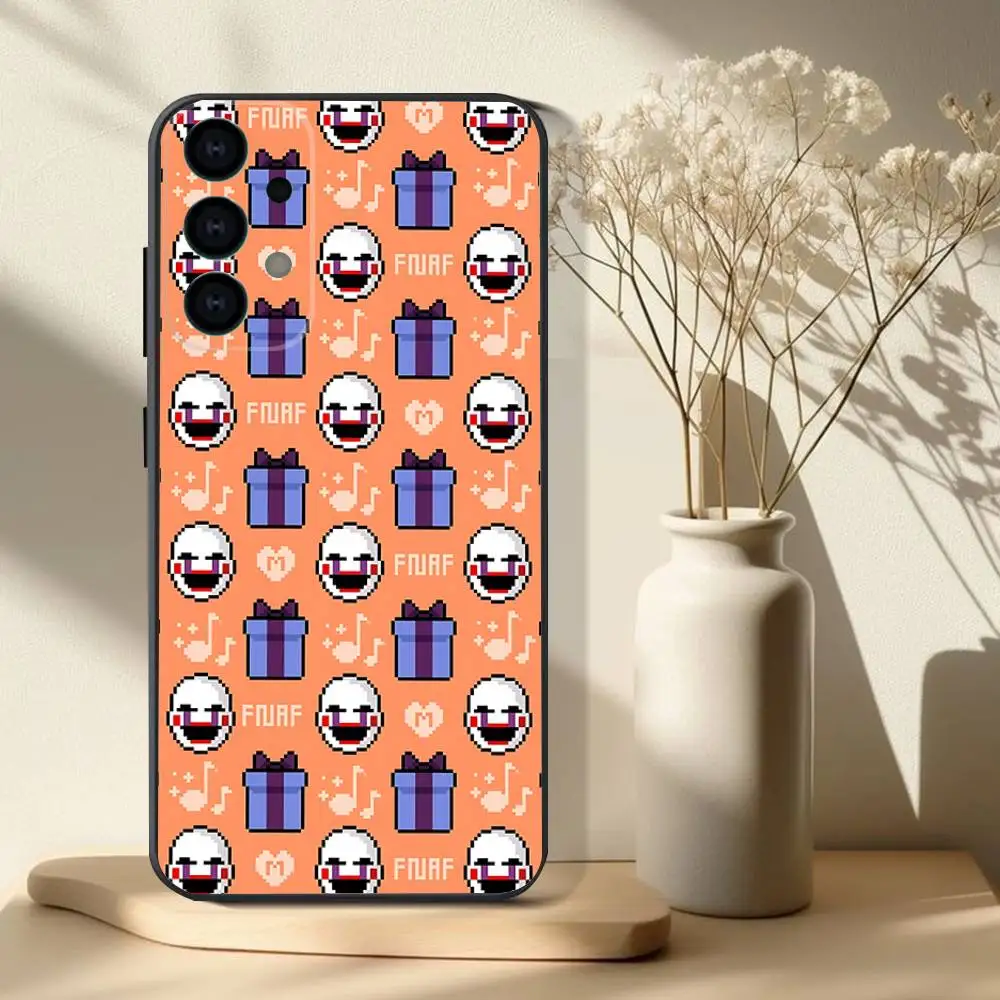 Capa de telefone Five-Nights-At-Freddys F-Fnaf para Samsung S 25,24,23,22,30,21,10,9,Ultra,Plus,Lite,FE,4,5G Capa macia preta