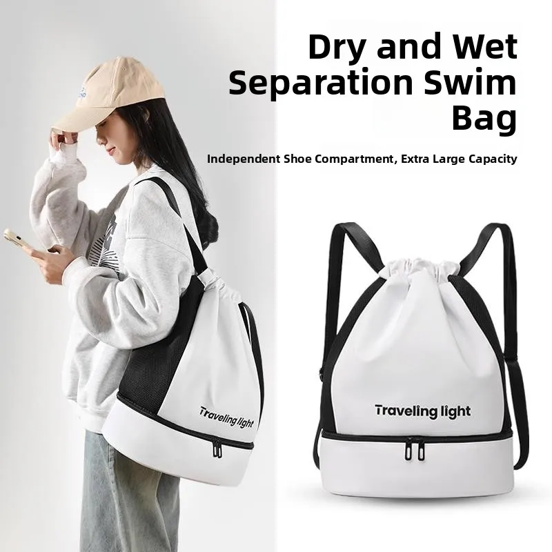 

Водонепроницаемая сумка для плавания, фитнеса и пляжа, женская портативная сумка через плечо, мужская сумка для спортивного инвентаря, сумка для песка, рюкзак для плавания