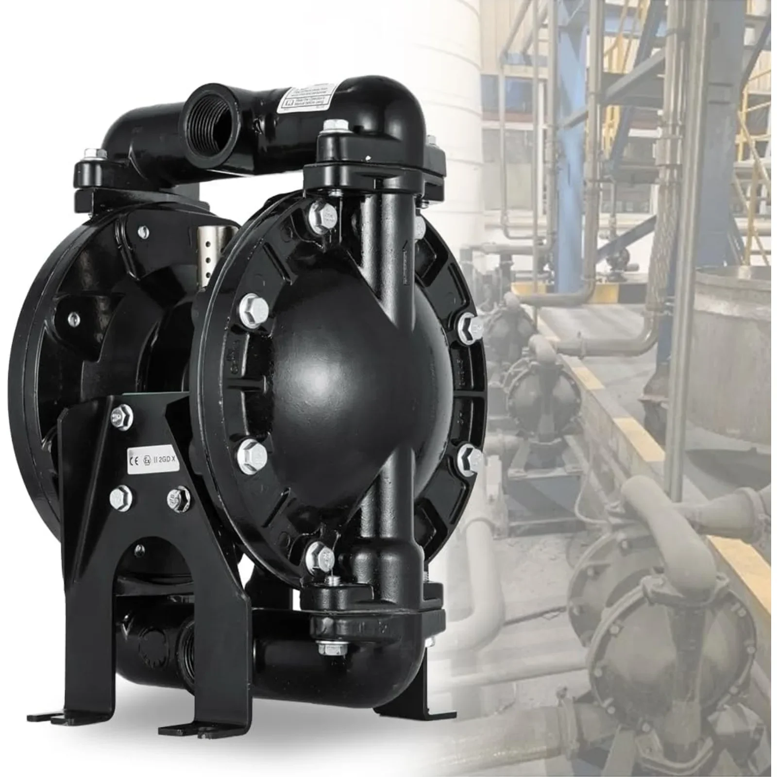 Air-Operated Diaphragm Pump Double Diaphragm P Ump 1 Inch Inlet & Outlet, Air Diaphragm Pump Dual Diaphragm Air Pump