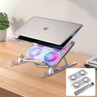 Laptop Cooling Fan Pad Aluminum ABS Gaming Notebook Support Stand With Cooler Portable PC Folding Bracket for Macbook Holder