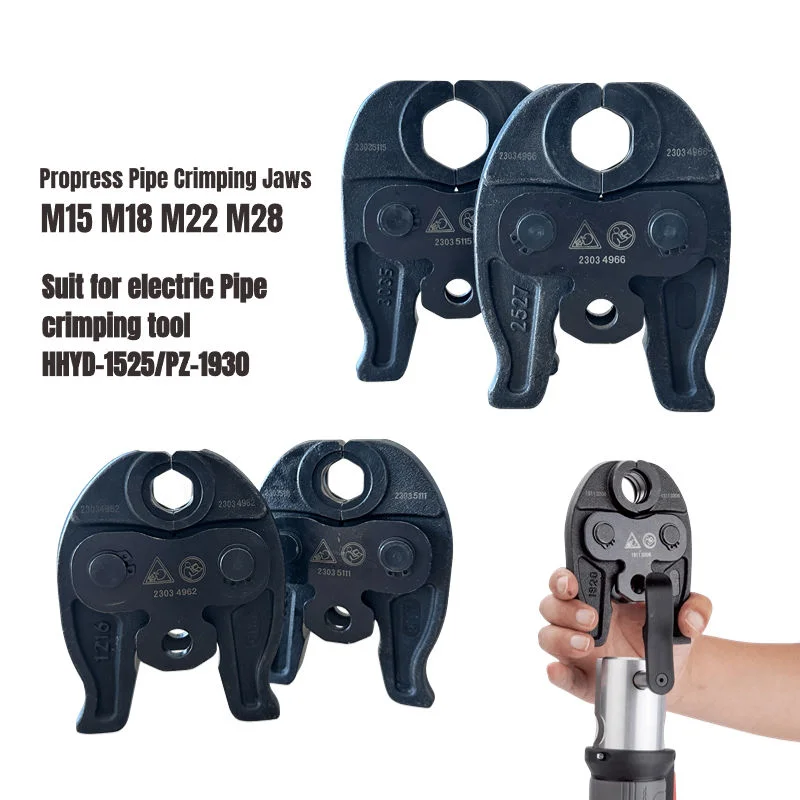 Compact Steel Pro Pipe Pressing Jaws M15-28 1.9T Hexagonal Crimping for Stainless Steel Pipes Copper Fittings Narrow Space USE