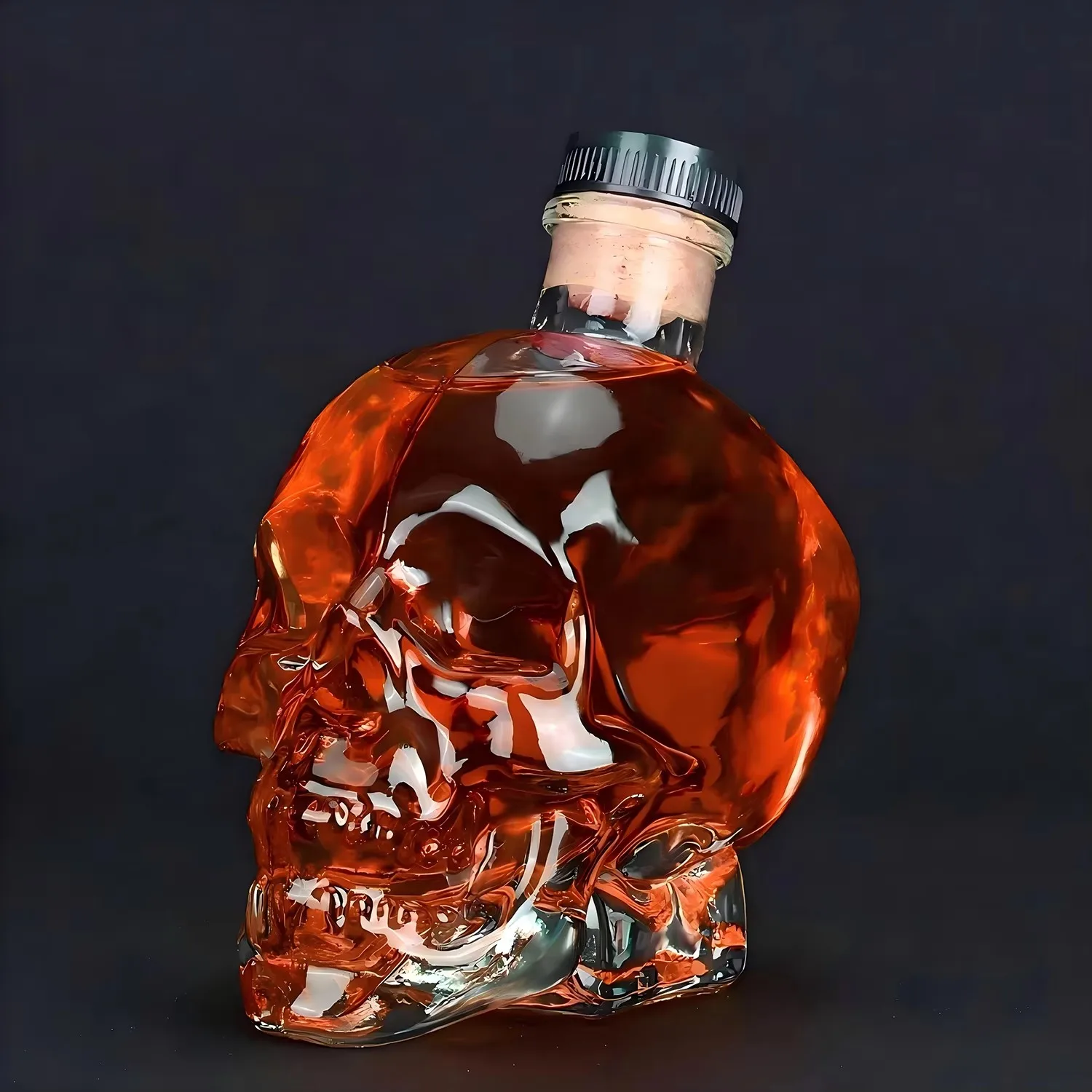 Doomed Crystal Skull Liquor Decanter Unique Barware for Home Decor