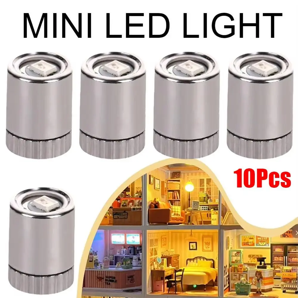 10Pcs Durable Small Mini LED Light Battery Powered Colorful Light Bulb Electronic Toys Accessories for Lantern Wick Base