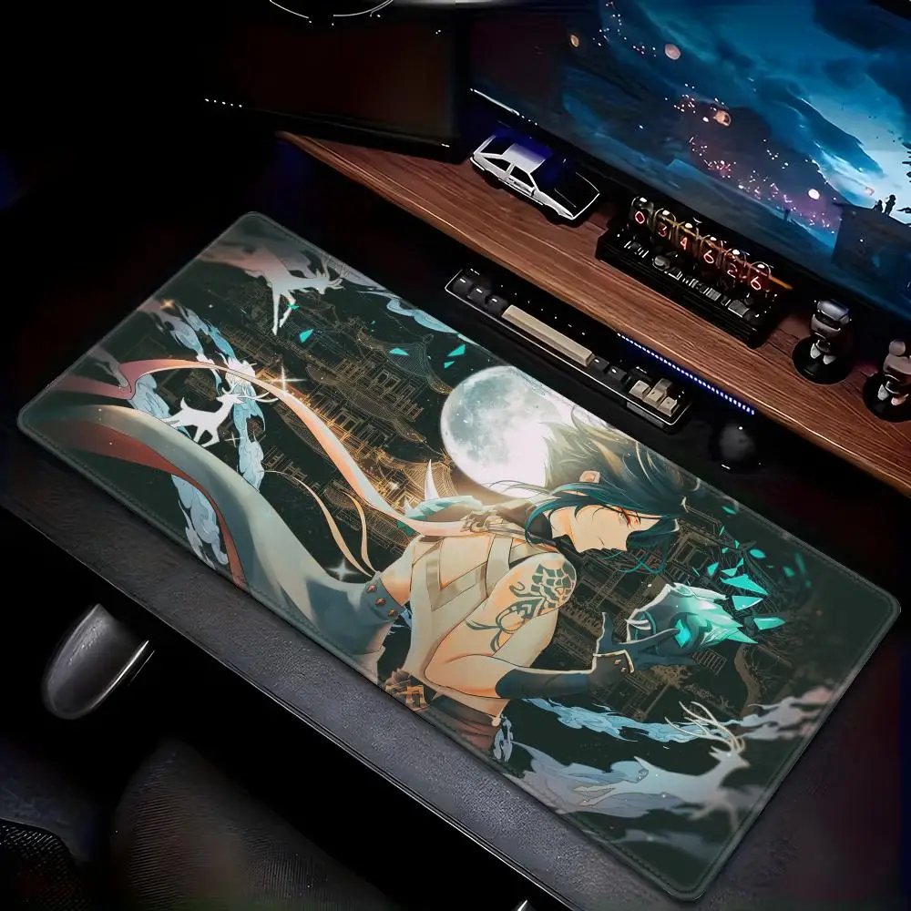 

Genshin Impact Desk Mat - Large Size Extended Coverage, Precise Control Surface, Non-Slip Bottom, Stitched Anti-Fray Edges Decor