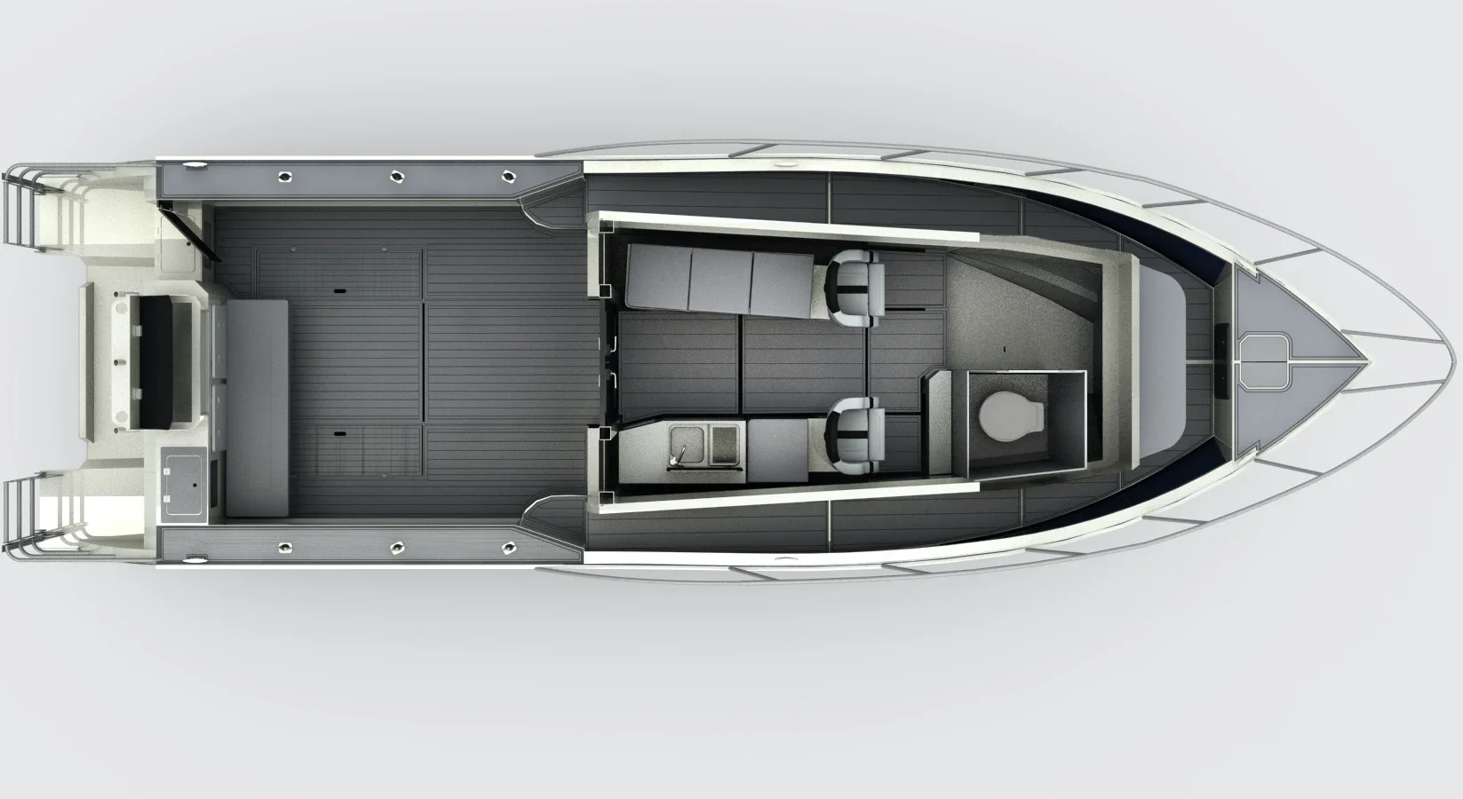 Kinocean Serie Hardtop Aluminium Luxe Vissershut Vissersboot 2022