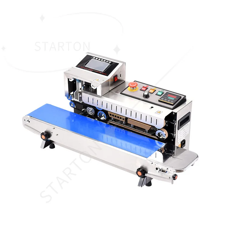 Spray Code Sealing Integrated Machine Automatic Bag Sealing Machine PE Film Ink Jet Printing Sealer