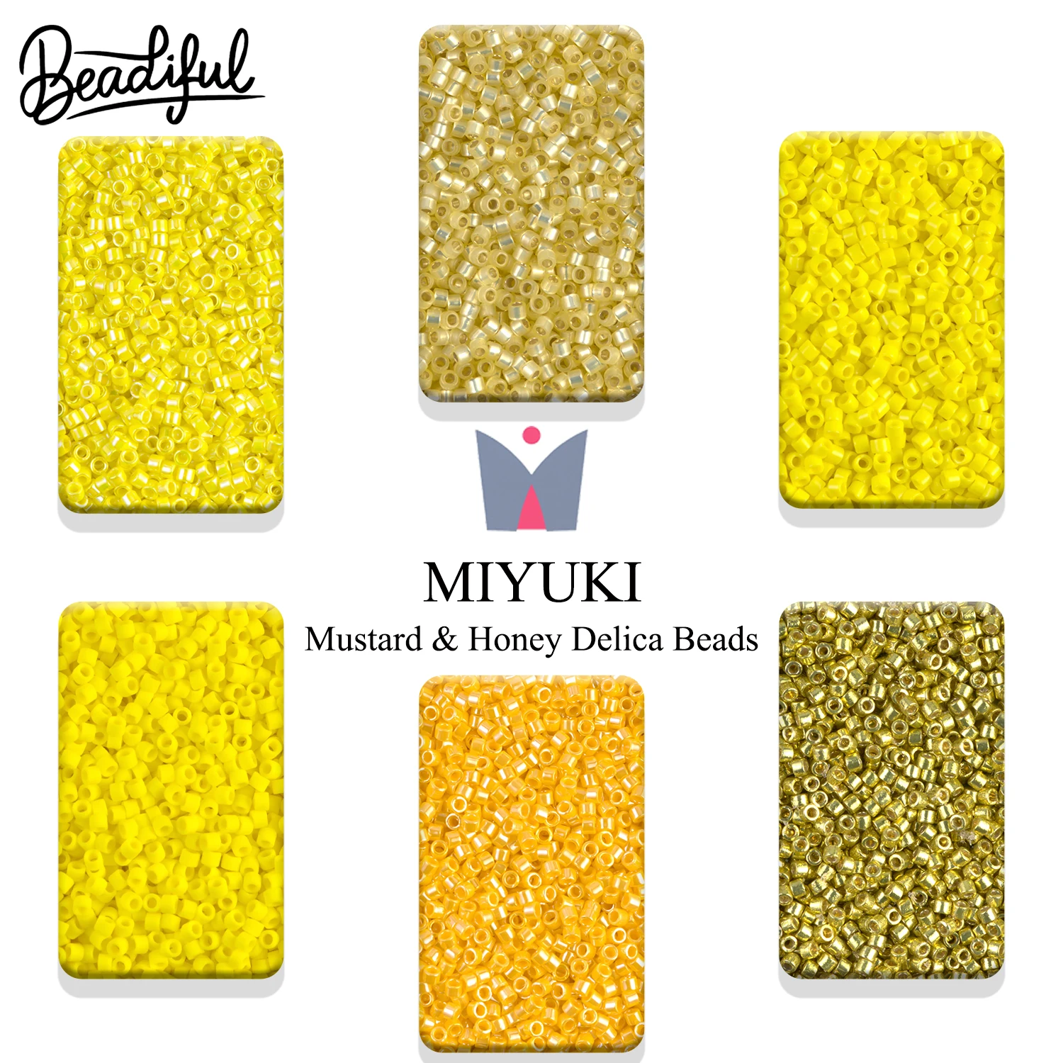 10g/2000 piezas MIYUKI DELICA BEADS 11/0 - Serie Mostaza Miel, Cuentas de Vidrio Japonesas para Manualidades de Joyería y Pendientes DIY