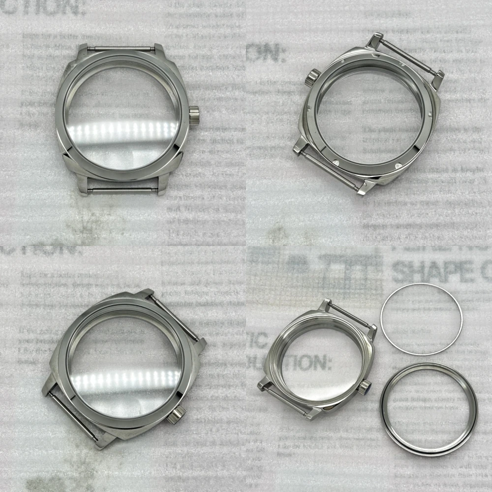 

Silver 42mm Stainless Steel Sapphire Watch Case Fits PAM ST3600 ETA6498 ETA6497 Manual Mechanical Movement with 5ATM Waterproof