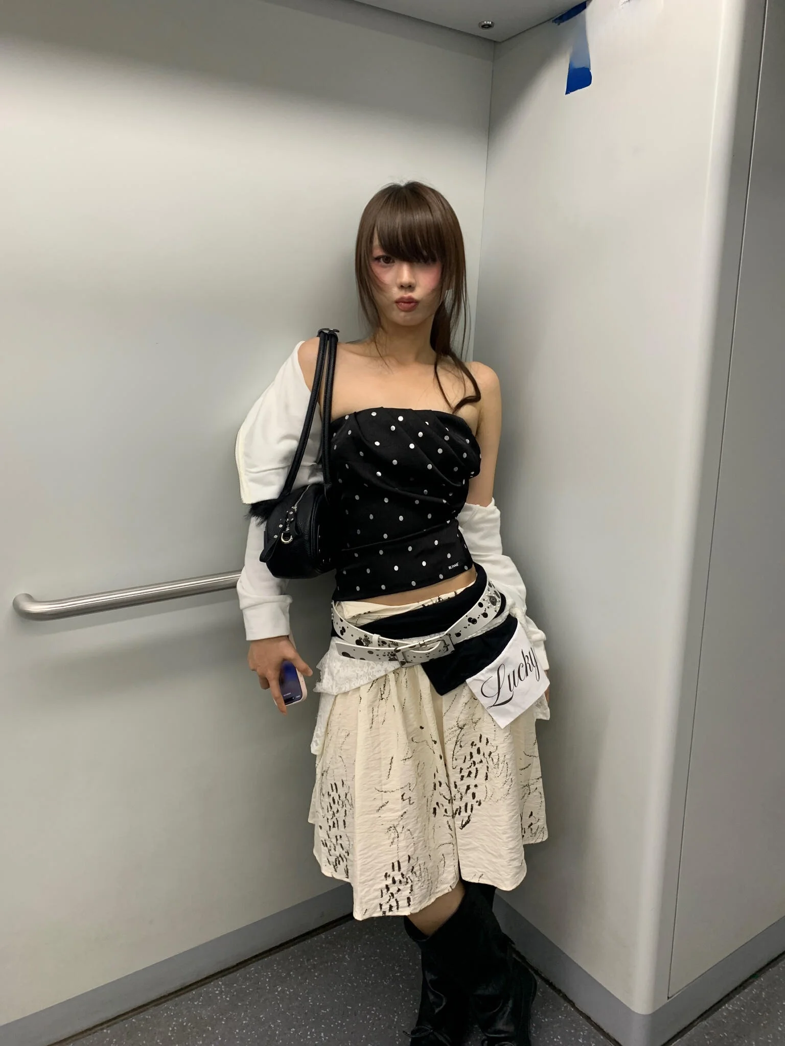 Retro Hand-Painted Wide Waist Pleated Summer Half Skirt Women's Casual Style Printed Umbrella Skirt City Commuting Daily Travel