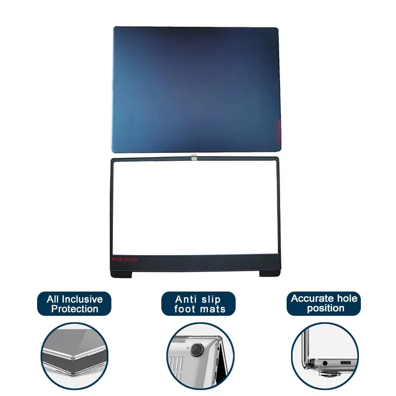 Imagem -02 - Lcd Tampa Traseira para Lenovo Ideapad Frame Frontal Dobradiças Palmrest Caixa Inferior Laptops Tela Case 330s14 330s-14ikb 330s-14ast Novo