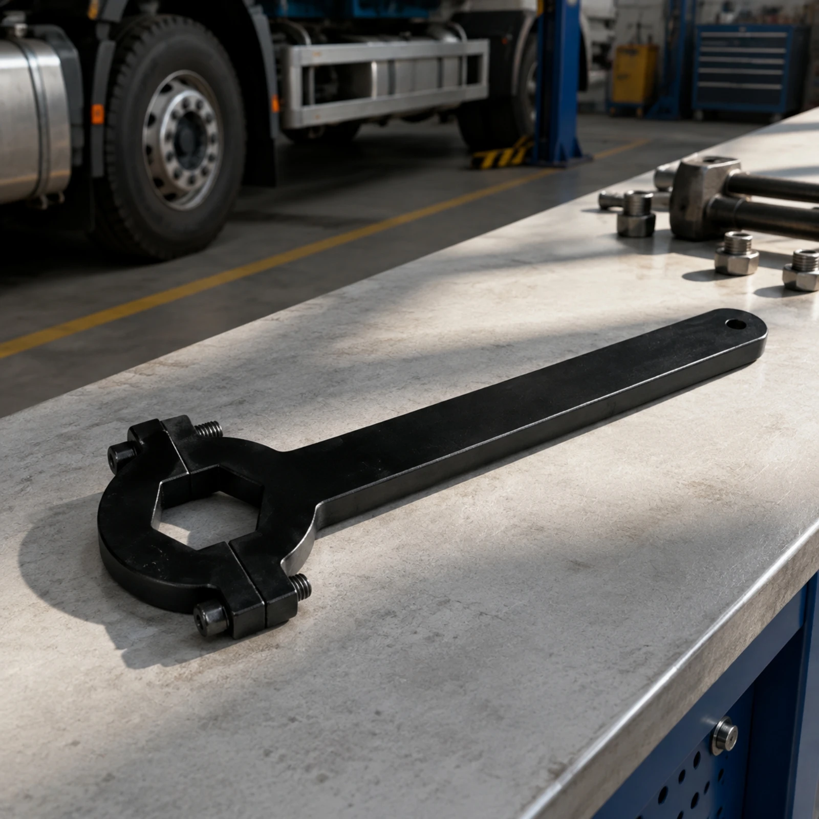 Tie-Rod Adjustment Wrench Heavy Duty CR-V Alloy Steel Tie-Rod Wrench Wear Resistant Reliable for Mechanics, Mechanical Assembly