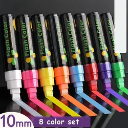 8 Color/set LED Highlighter Fluorescent Marker Pens Erasable Chalk 5/6/8/10mm Stationery For LED Writing Board Painting Graffit