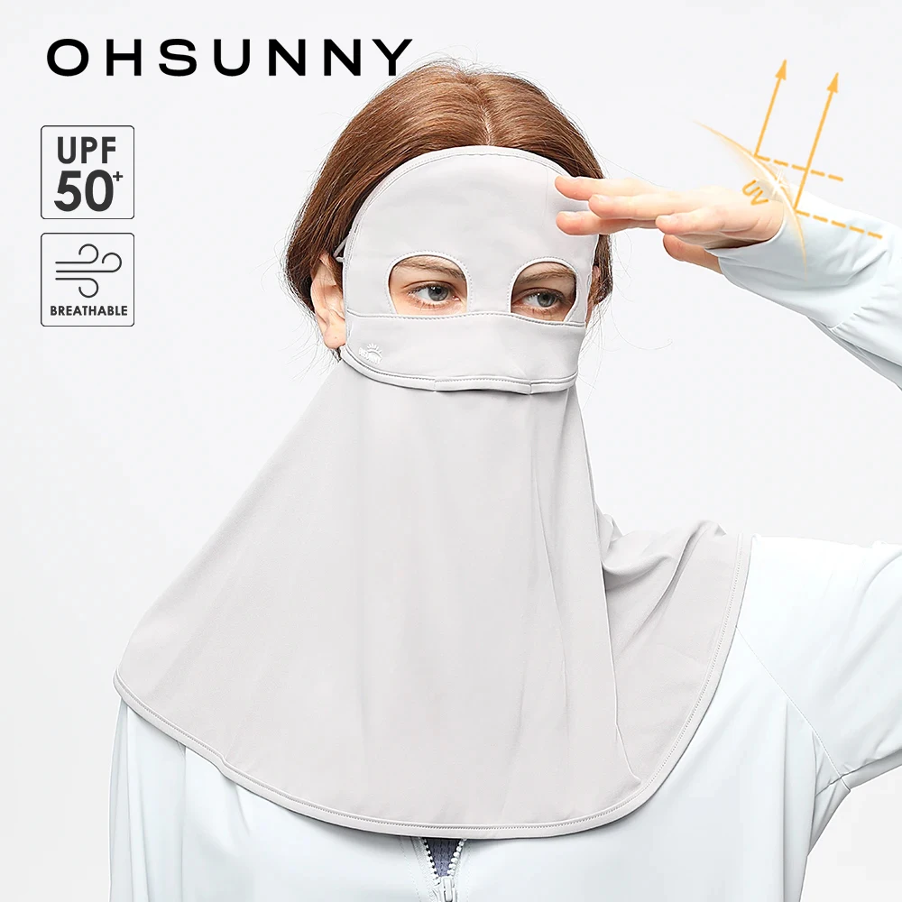 

OhSunny Full Face Cover with Neck Gaiter,Summer Outdoor UV Protection Scarves for Fishing & HiKing，UPF50+ Breathable Face Masks