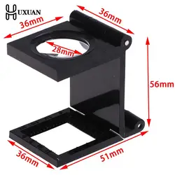 8X 22mm Microscope Folding Magnifier Stand Loupe With Scale For Textile Optical Foldable Magnifying Glass Tool