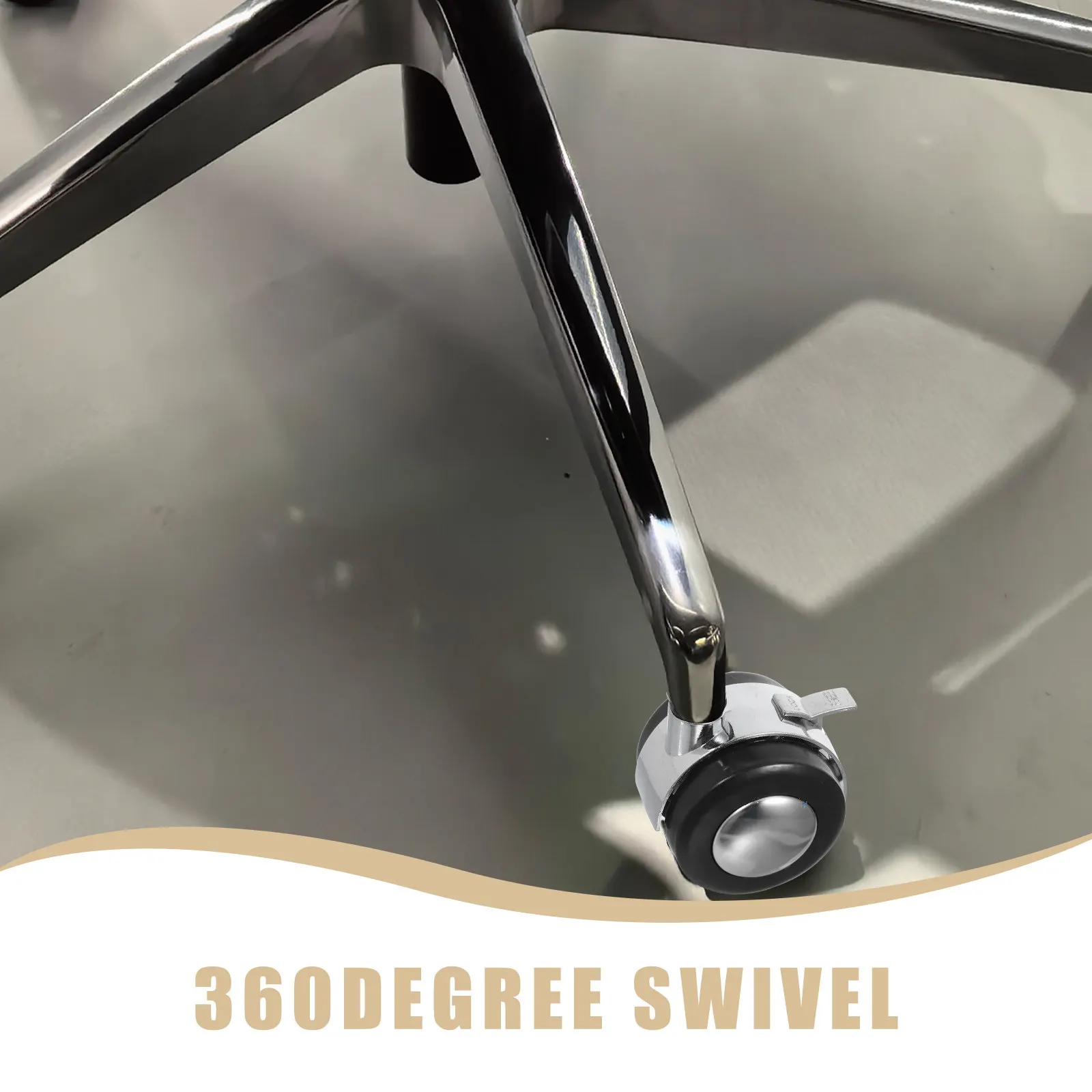 4Pcs Universal Swivel Caster Wheels Heavy Duty Alloy Construction for Office Chair Furniture Trolley Display Cabinet Smooth