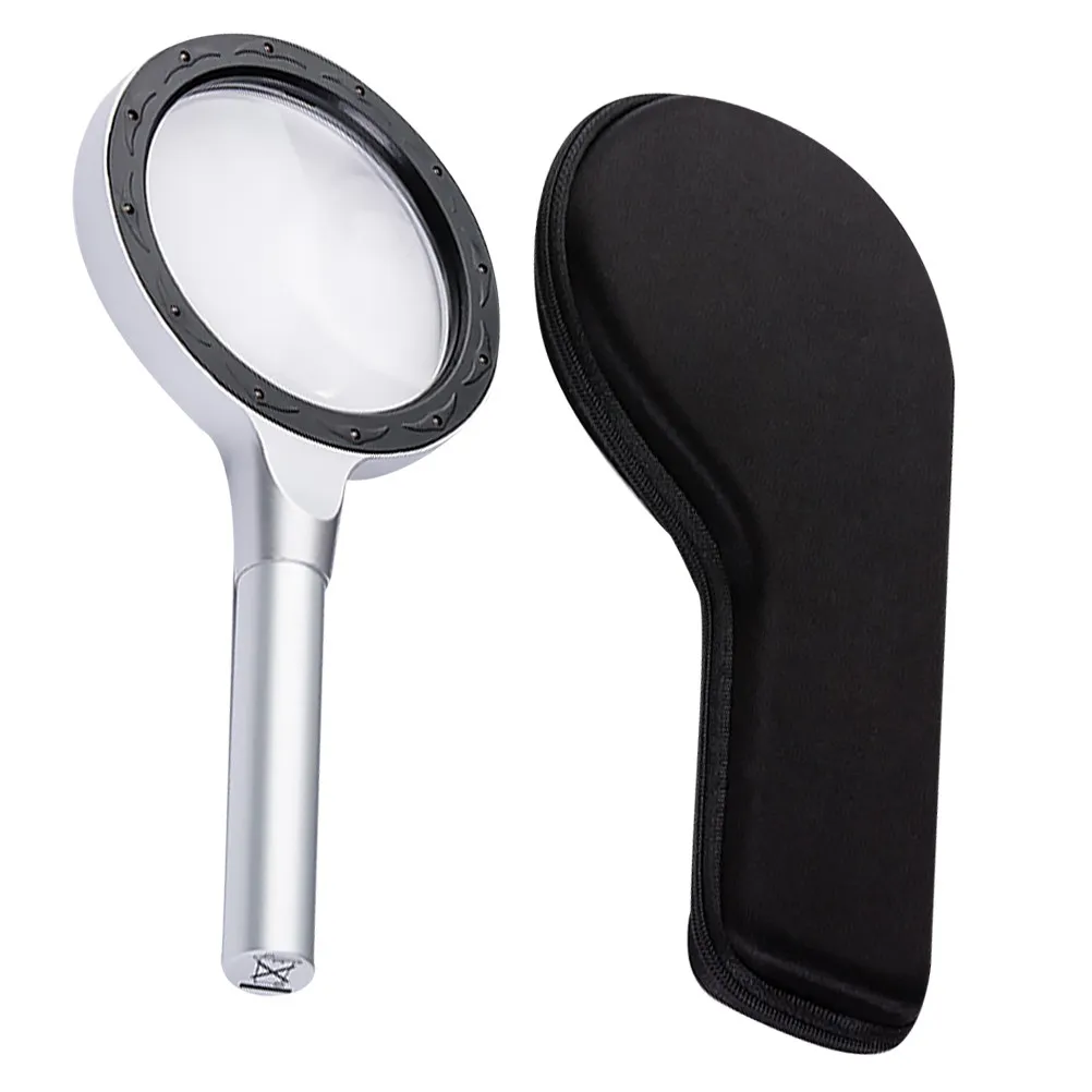 Professional LED Handheld Magnifier for Reading Repair Inspection Bright White Light Eye Strain Relief Multipurpose Daily Use