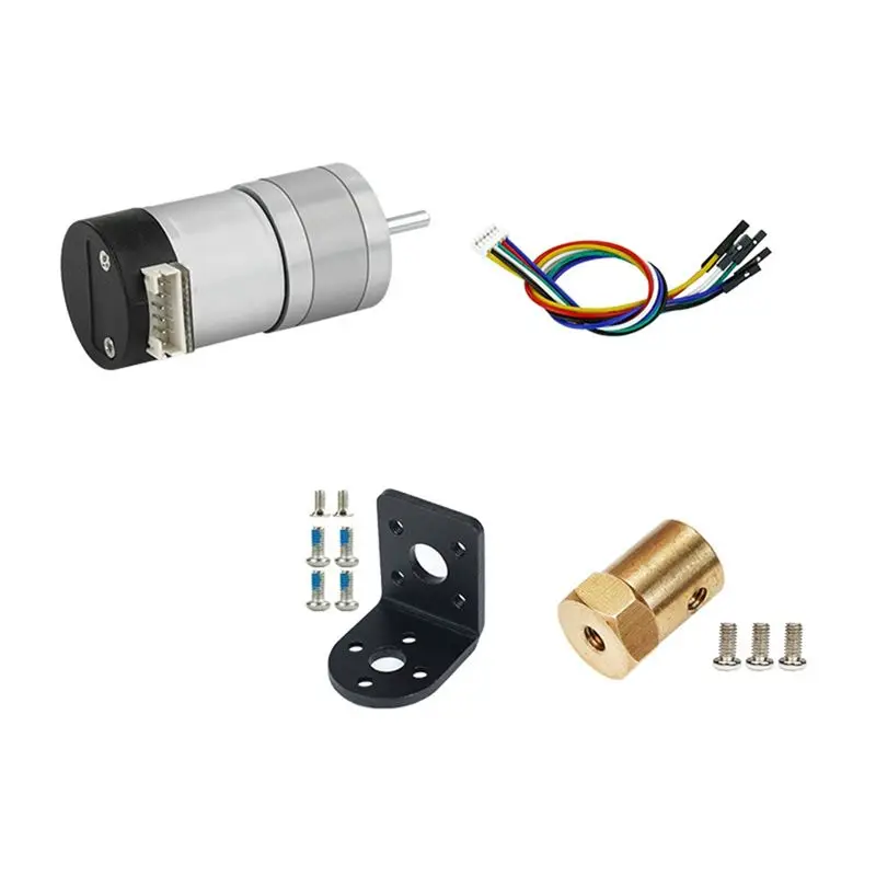 Y50A-Metal Gearbox Smart Car Motor Kit For Self Balancing Car Robotics With Encoder Speed Measurement  Motor Bracket Coupl