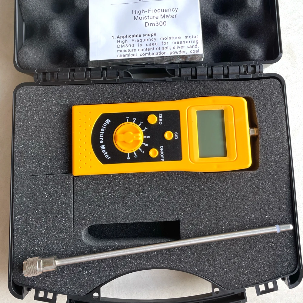 4 Digital Moisture Meter Gauge DM300C Measures different kinds of Chemical Raw Material Moisture Tester